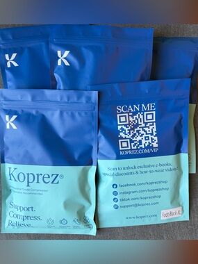 Koprez Foot Sleeve Plantar Fasciitis Support compression wrap. 5 sleeves XL